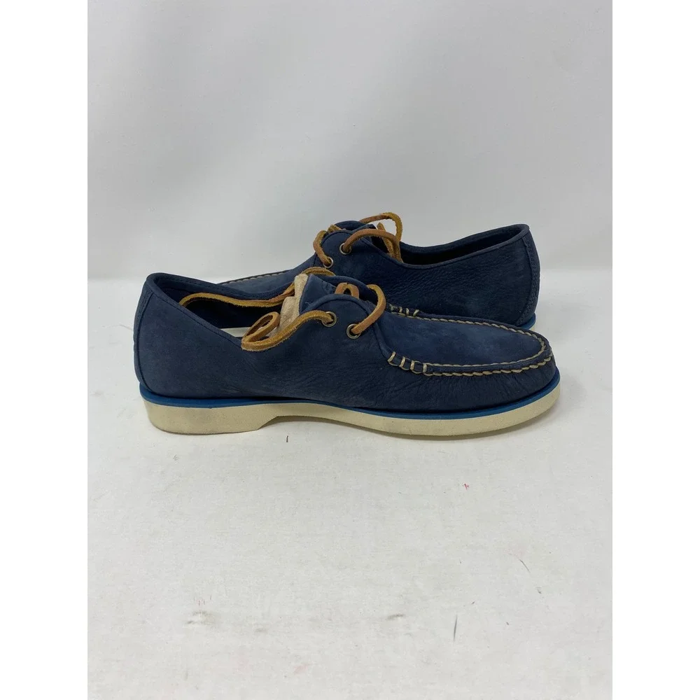 Sperry Top-Sider Mens Navy Blue Leather Boat Shoes STS17608 Wedge Sole 7.5 M